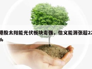 港股太阳能光伏板块走强，信义能源张超22%
